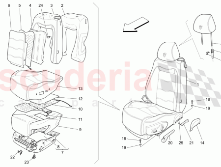 Photo of FRONT LH SEAT ASSEMBLY EU CN 0708 07…