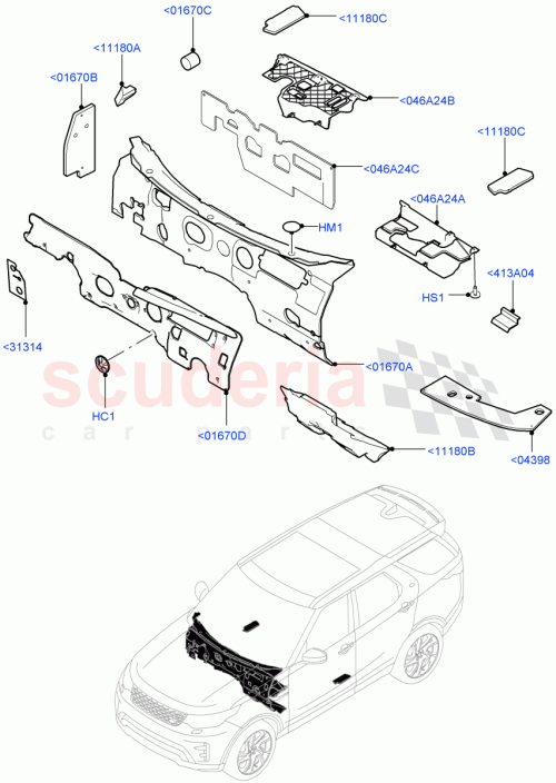 Part Diagram for Land Rover LR146829
