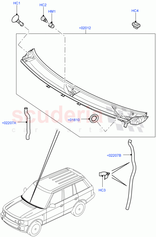 Part Diagram for Land Rover DWK000033