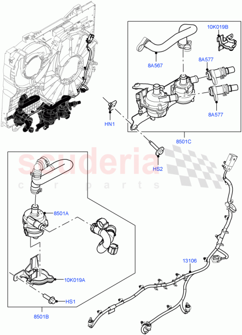 Part Diagram for Land Rover LR153421