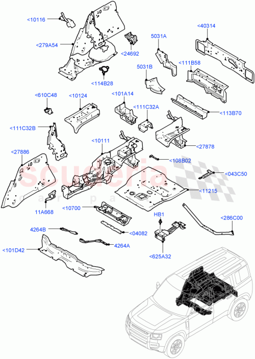 Part Diagram for Land Rover LR129236