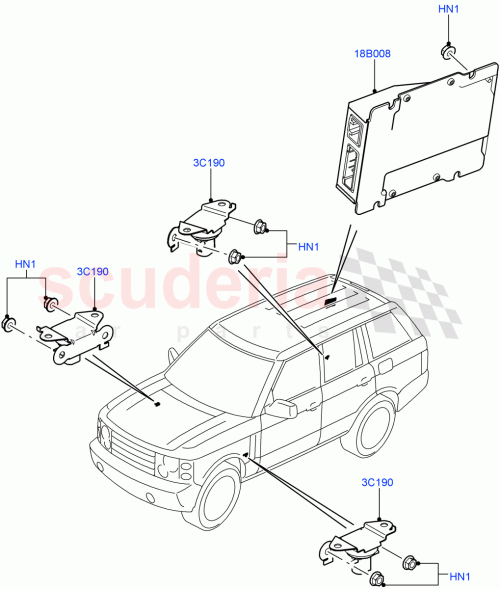 Part Diagram for Land Rover LR010707