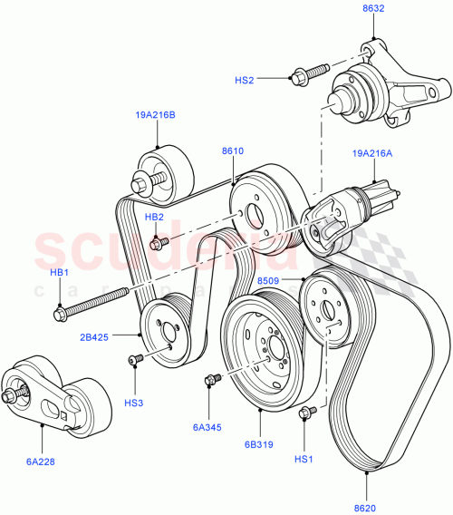 Part Diagram for Land Rover PQG500260