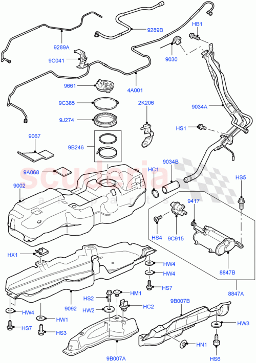 Part Diagram for Land Rover WTB500260