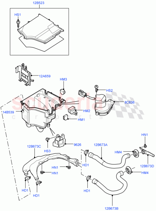 Part Diagram for Land Rover YQQ000121