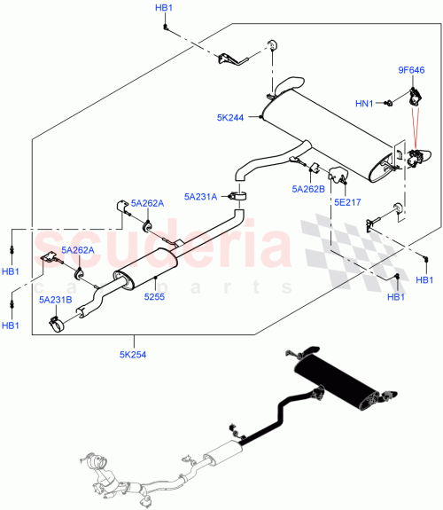 Part Diagram for Land Rover LR162162