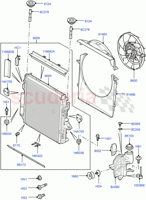 Part Diagram for Land Rover PCC500550