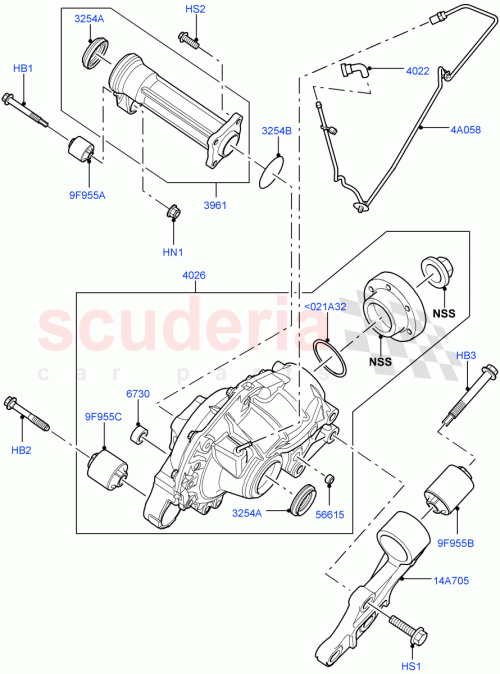 Part Diagram for Land Rover TYB500060