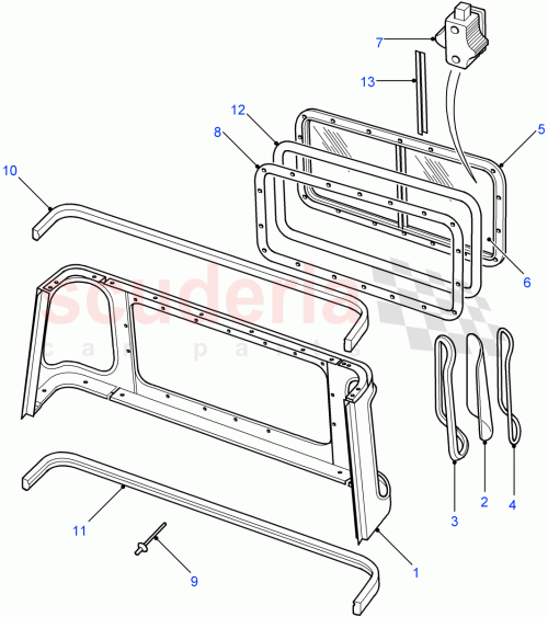 Part Diagram for Land Rover CFE500661