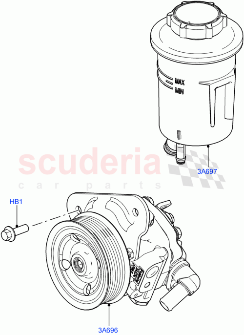 Part Diagram for Land Rover QVB500640