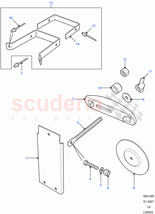 Part Diagram for Land Rover MXC5477