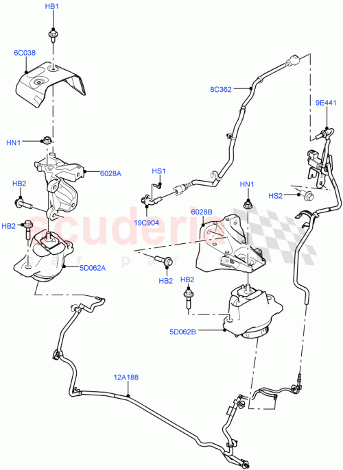 Part Diagram for Land Rover LR141387