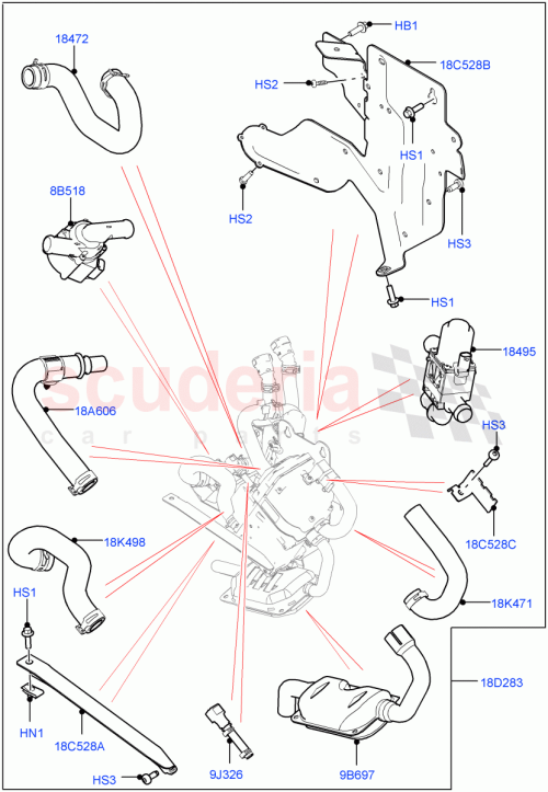 Part Diagram for Land Rover LR091712
