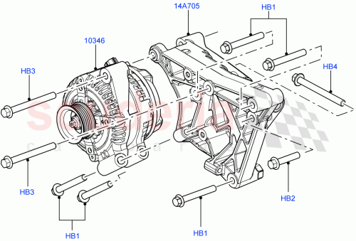 Part Diagram for Land Rover FB110206
