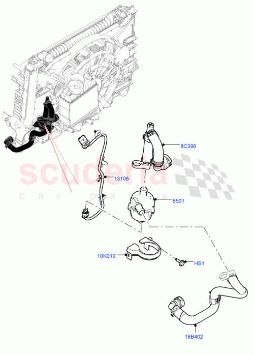 Part Diagram for Land Rover LR092140