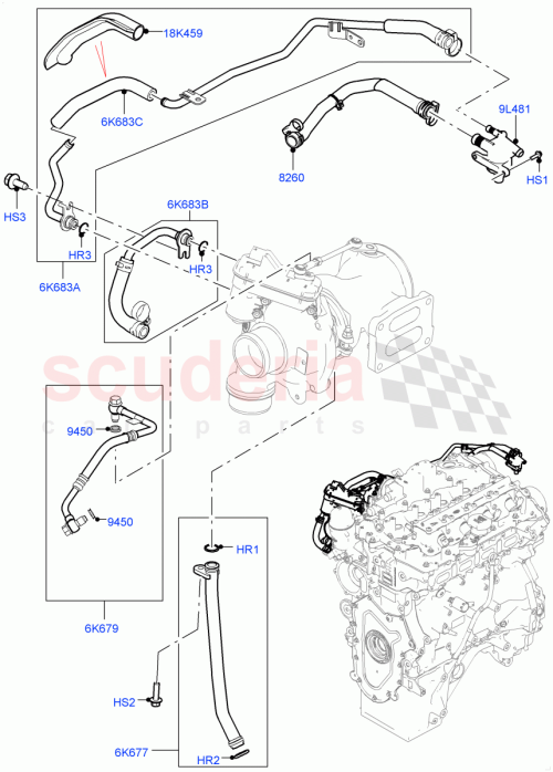 Part Diagram for Land Rover LR161280
