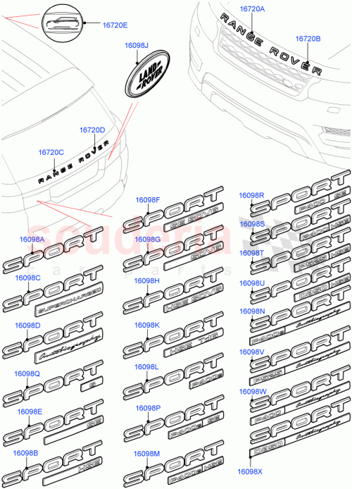 Part Diagram for Land Rover LR098828