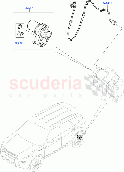 Part Diagram for Land Rover LR061387