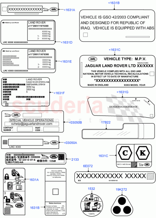 Part Diagram for Land Rover LR121828