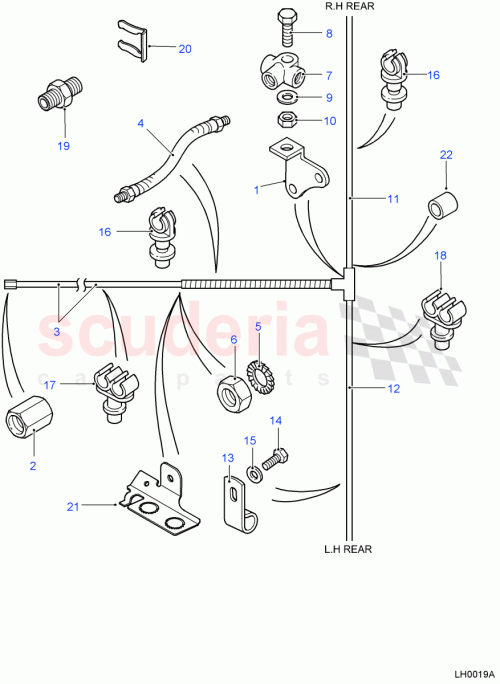 Part Diagram for Land Rover SHB500220