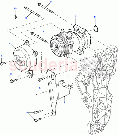 Part Diagram for Land Rover LDU500080