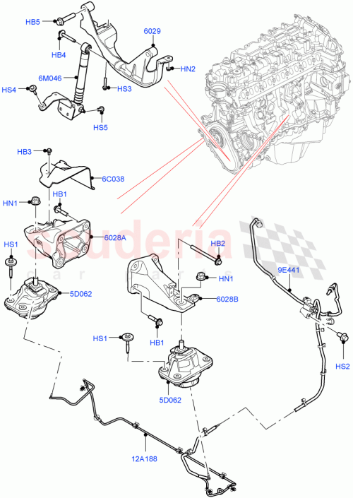 Part Diagram for Land Rover LR146237