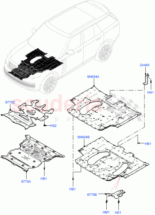 Part Diagram for Land Rover LR169189