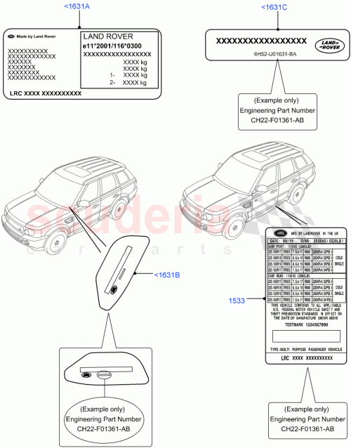 Part Diagram for Land Rover JLM21732SH