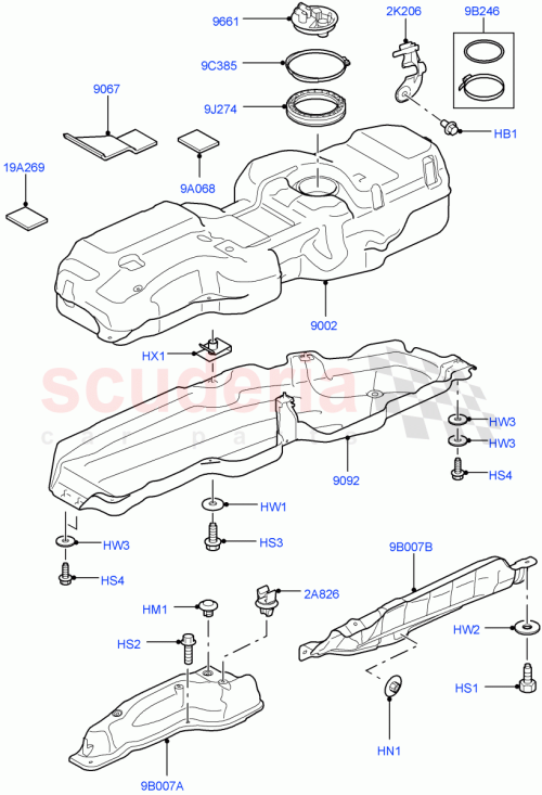 Part Diagram for Land Rover WYH500050