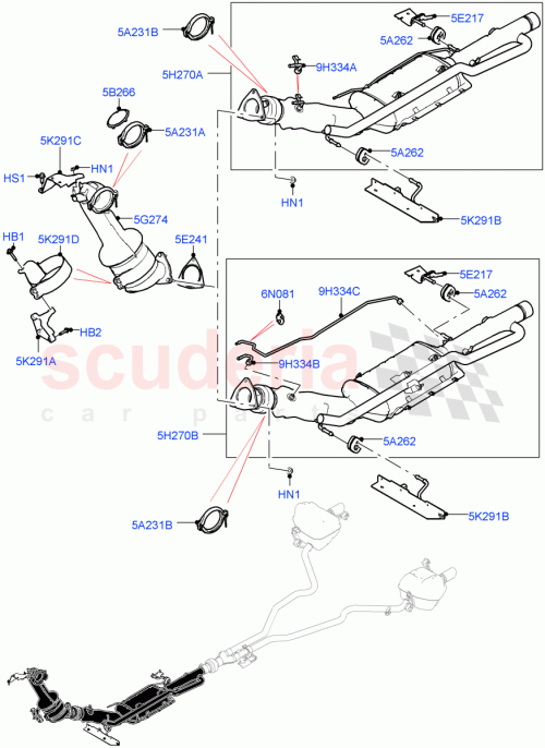 Part Diagram for Land Rover RYP500900