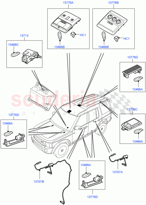 Part Diagram for Land Rover XDE500420LUM