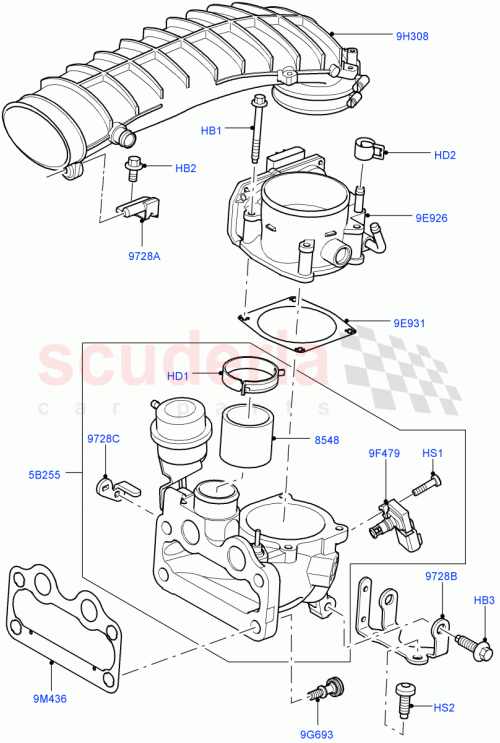 Part Diagram for Land Rover 4380670