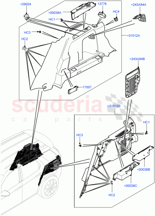 Part Diagram for Land Rover LR167122