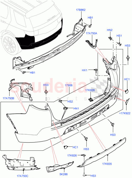 Part Diagram for Land Rover LR077792