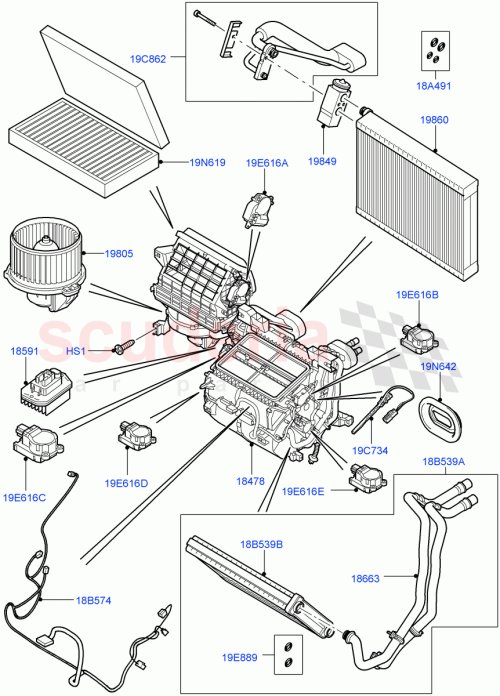 Part Diagram for Land Rover JGC500050