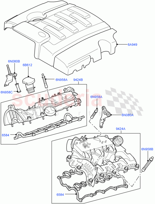 Part Diagram for Land Rover LBG500030