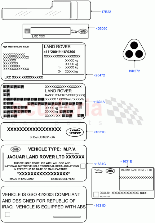 Part Diagram for Land Rover LR040889