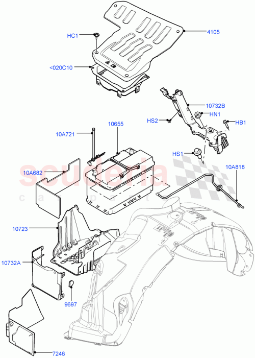 Part Diagram for Land Rover LR038129