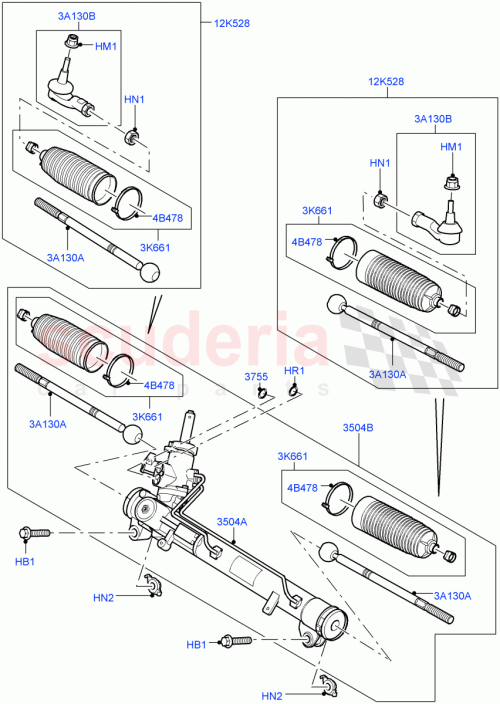 Part Diagram for Land Rover QFW500010