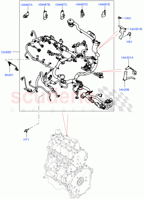 Part Diagram for Land Rover LR154231