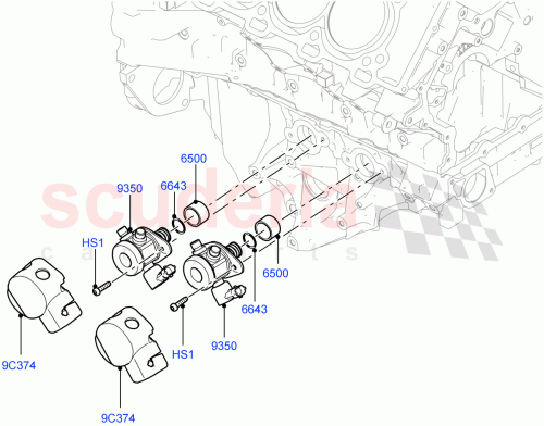 Part Diagram for Land Rover LR011308