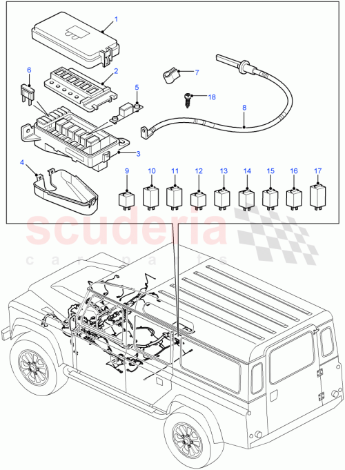Part Diagram for Land Rover YQE000180