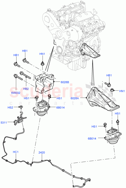 Part Diagram for Land Rover LR014281