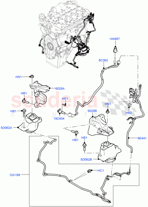 Part Diagram for Land Rover LR141406
