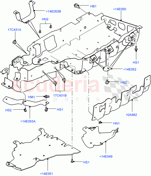 Part Diagram for Land Rover RYH500730