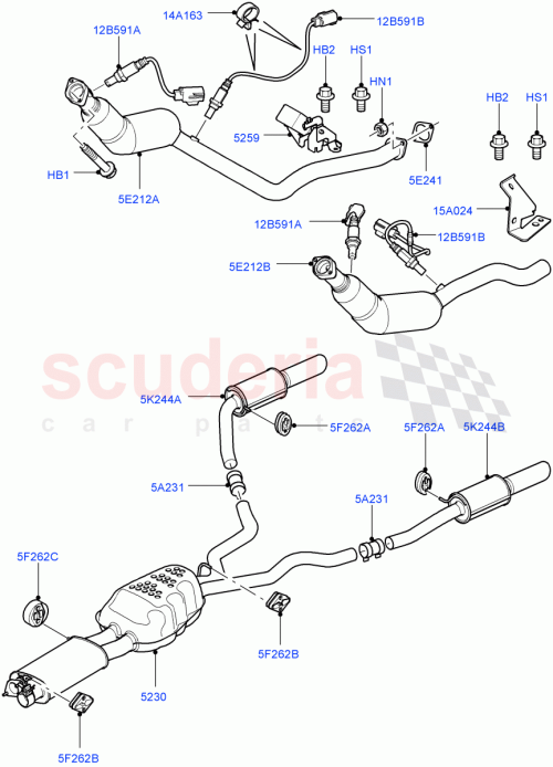Part Diagram for Land Rover YQU500400