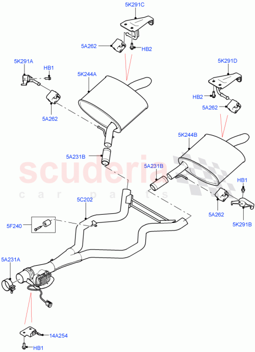 Part Diagram for Land Rover LR087156
