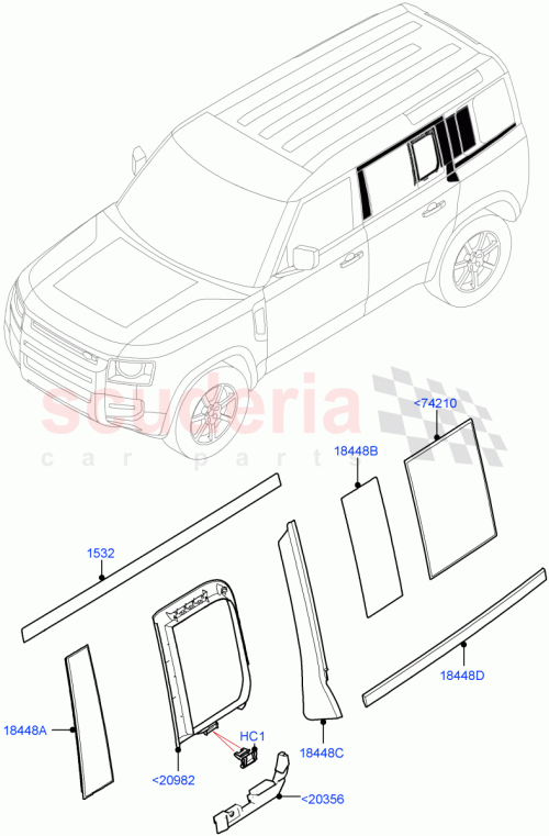 Part Diagram for Land Rover LR132182