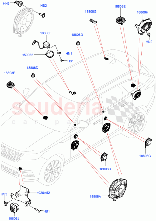 Part Diagram for Land Rover LR091167