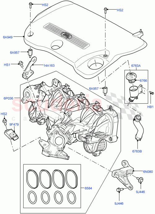 Part Diagram for Land Rover LR005364